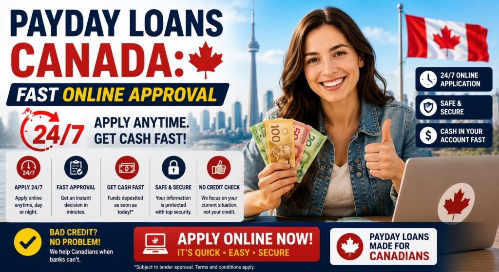 Payday Loans Canada: Fast Online Approval 24/7