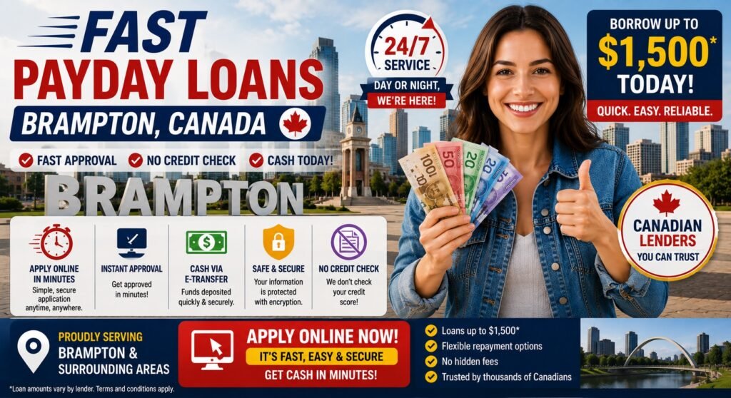 Fast Payday Loans Brampton Canada